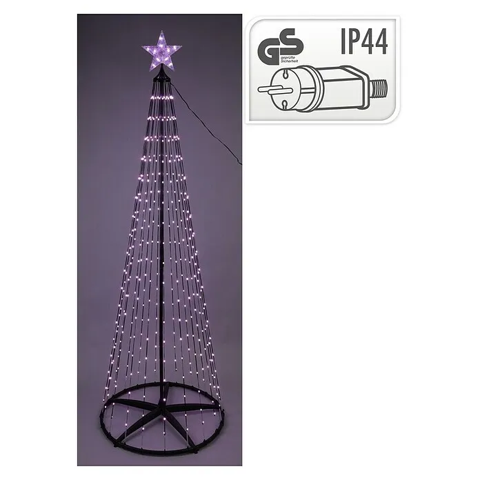 Wandmontage Decoratieve led-kerstverlichting Boom - Zwart, Op netstroom, Led, Aantal lichtbronnen: 154 st.