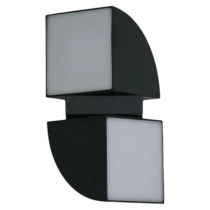 Wandmontage Searchlight Led-wandlamp voor buiten Dakota - Zwart, IP44