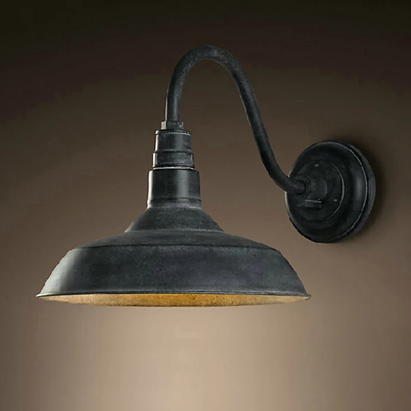 Wandmontageverlichting met één lamp, industriële potdekselvormige ijzeren wandlamp voor Hobby en Professioneel Gebruik